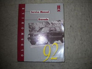 1992 GM Oldsmobile Olds Bravada SUV Service Shop Repair Workshop Manual OEM