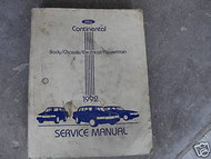 1992 FORD LINCOLN CONTINENTAL Service Shop Repair Manual DEALERSHIP 92 BOOK