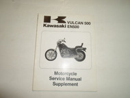 1990 1996 Kawasaki Vulcan 500 EN500 Service Manual Supplement FACTORY OEM DEAL
