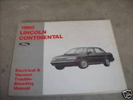 1990 Lincoln Continental Service Manual Electrical Oem