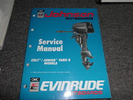 1990 Johnson Evinrude Outboards Colt Junior Thru 8 Models Service Manual OEM