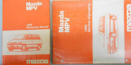 1989 Mazda MPV Service Shop Repair Manual Set FACTORY OEM RARE How to FIX M P V