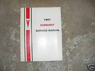 1987 Pontiac Sunburst Service Shop Repair Manual Oem