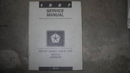 1987 Plymouth Sundance Service Shop Repair Manual OEM