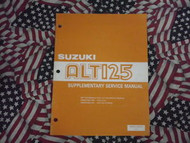 1986 Suzuki ALT125 Supplementary Service Shop Manual MINOR FADING FACTORY OEM 86