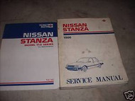 1986 Nissan Stanza Service Shop Repair Manual Set Oem