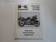1993 1997 Kawasaki Ninja ZX-6 ZZ-R600 ZZ-R500 Service Manual Supplement STAINED