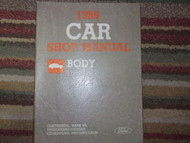 1986 Mercury Cougar Service Shop Repair Body Manual