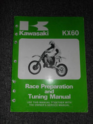 1986 Kawasaki KX60 Race Preparation Tuning Service Manual FACTORY 99920139201