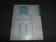 1985 OMC Electric Models Service Manual 12 volt 24 507506 OEM Boat