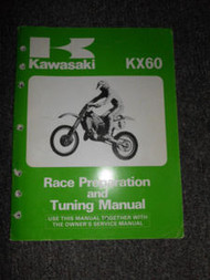 1985 Kawasaki KX60 Race Preparation Tuning Service Manual OEM FACTORY Motorcycle