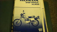 1985 Honda XL80S XL 80S Service Shop Repair Manual OEM FACTORY BOOK USED 85