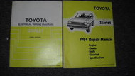 1984 Toyota Starlet Service Shop Repair Manual Set OEM W Wiring Diagrams OEM