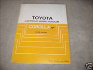 1984 Toyota Corolla FF Electrical Service Shop Manual