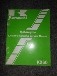 1984 Kawasaki KX60 Motorcycle Owners Manual & Service Manual MINOR WEAR OEM DEAL