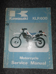 1984 Kawasaki KLR600 Service Repair Shop Manual OEM FACTORY FADED DAMAGED