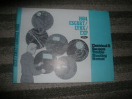 1984 Ford Escort Wiring Electrical Service Shop Manual