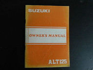 1983 Suzuki ALT125 Owners Manual FACTORY Model D OEM