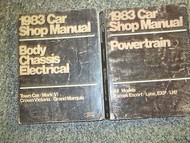 1983 Ford Mercury Grand Marquis Service Repair Shop Manual SET W Powertrain +