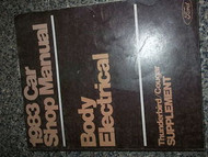 1983 Mercury Cougar Service Shop Manual Supplement OEM