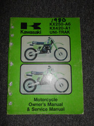 1980 Kawasaki KX250-A6 KX420-A1 UNI-TRAK Service Repair Shop Owners Manual WORN