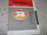 1978 Johnson Outboards Service Manual 2 HP 2R78 OEM Boat