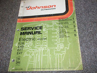 1976 Johnson Outboards Service Manual Electric Model E2B E4B E2T OEM Boat
