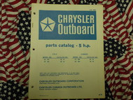 1973 Chrysler Outboard 5 HP Parts Catalog
