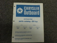 1972 Chrysler Outboard 20 HP Parts Catalog Autolectric