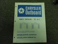 1971 Chrysler Outboard 35 HP Parts Catalog