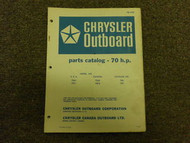 1968 Chrysler Outboard 70 HP Parts Catalog