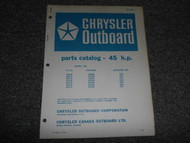 1968 Chrysler Outboard 45 HP Parts Catalog