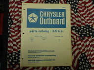 1968 Chrysler Outboard 3.5 HP Parts Catalog 3018 3118