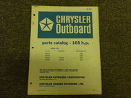 1968 Chrysler Outboard 105 HP Parts Catalog