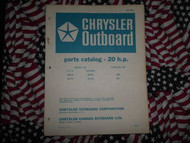 1967 Chrysler Outboard 20 HP Parts Catalog