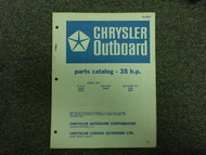 1966 Chrysler Outboard 35 HP Parts Catalog