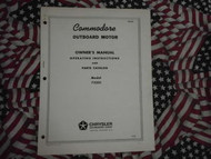 1965 Commodore Outboard Owner Part Operating Manual 7.5