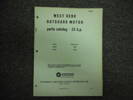1965 Chrysler Outboard 25 HP Parts Catalog 25021 25031