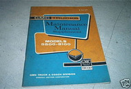 1962 GMC Service Shop Repair Manual Supplement Oem 62