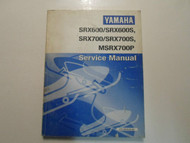 1998 Yamaha SRX600 SRX600S SRX700 SRX700S MSRX700P Service Shop Manual NEW
