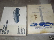1992 FORD LINCOLN CONTINENTAL Service Shop Repair Manual Set W EVTM EWD OEM 92