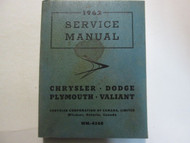 1959 1962 CHRYSLER DODGE PLYMOUTH VALIANT Service Repair Manual OEM USED WEAR