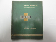 1961 62 Cummins J Series Diesel Engines Shop Manual Unit Rebuilding USED OEM 