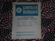 1969 Chrysler Outboard 9.9 HP Parts Catalog Manual Autolectric OEM Book