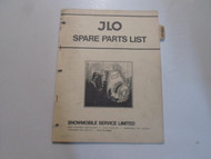 1970 JLO Snowmobile Service Limited Spare Parts List Manual STAINED WORN OEM 70