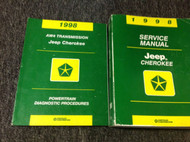 1998 JEEP CHEROKEE Service Shop Repair Manual Set OEM W Powertrain Diagnostic