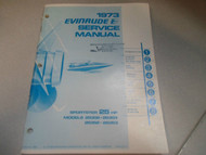 1973 Evinrude Service Shop Repair Manual 25 HP Sportster OEM Boat 4906 x