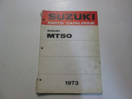 1973 Suzuki Motorcycle MT50 Parts Catalog Manual STAINED MINOR FADING 73 x OEM
