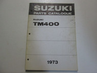 1973 Suzuki TM400 Parts Catalog Manual FADED STAINED WORN FACTORY OEM 73 DEAL