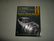 1975 1992 VW Rabbit Golf Jetta Scirocco Pick Up Haynes Repair Manual STAINED